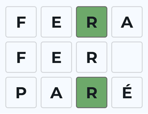 Illustration of the situation after undoing word input