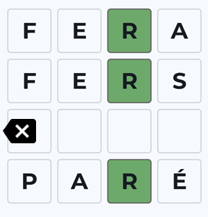 Illustration of undoing word entry using backspace