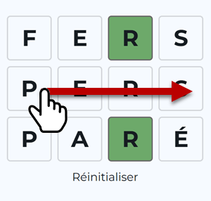 Illustration of saving a word by swiping right