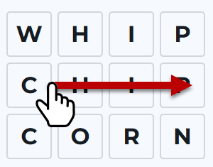Illustration of saving a word by swiping right